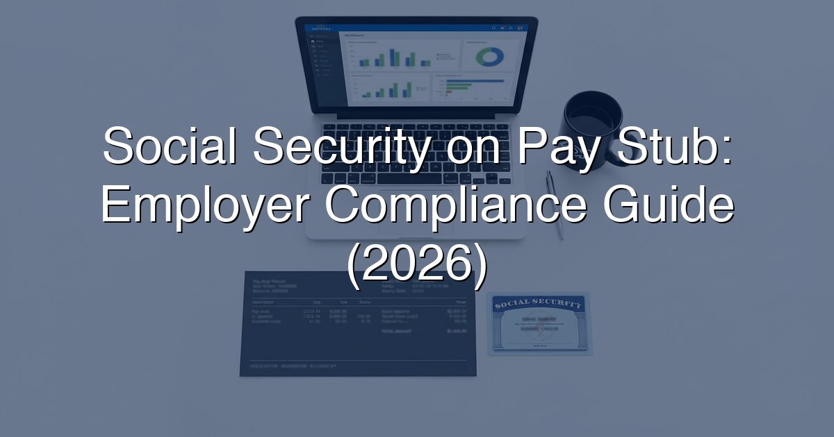 Social Security on Pay Stub: Employer Compliance Guide (2026)