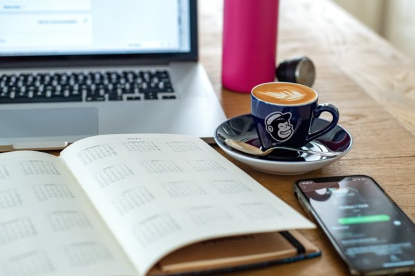 laptop and book